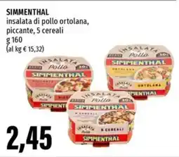Emi Supermercati SIMMENTHAL insalata di pollo ortolana, piccante, 5 cereali offerta