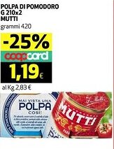 Coop Polpa di pomodoro MUTTI offerta