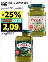Coop Gran pesto genovese STAR offerta
