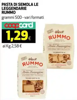 Coop Pasta di semola le leggendarie RUMMO offerta