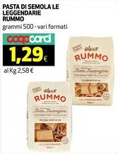 Coop Pasta di semola le leggendarie RUMMO offerta