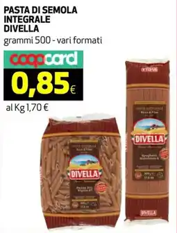 Coop Pasta di semola integrale DIVELLA offerta