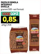 Coop Pasta di semola integrale DIVELLA offerta