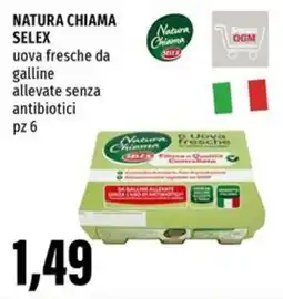 Emi Supermercati NATURA CHIAMA SELEX uova fresche da galline allevate senza antibiotici offerta