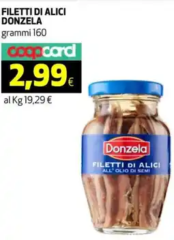Coop Filetti di alici DONZELA offerta