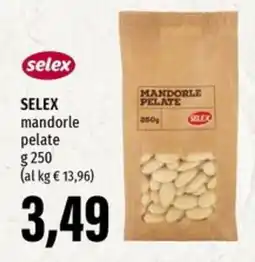 Emi Supermercati SELEX mandorle pelate offerta