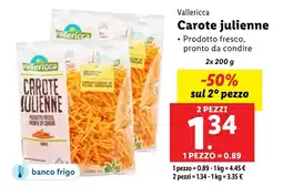 Lidl Vallericca Carote julienne offerta