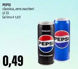 Emi Supermercati PEPSI classica, zero zuccheri offerta