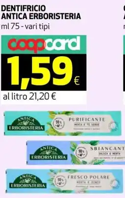 Coop Dentifricio ANTICA ERBORISTERIA offerta