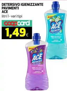 Coop Detersivo igienizzante pavimenti ACE offerta