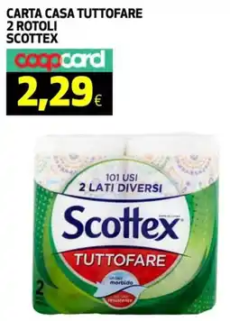 Coop Carta casa tuttofare 2 rotoli SCOTTEX offerta