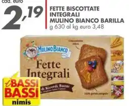 Italmark Fette biscottate integrali mulino bianco BARILLA offerta