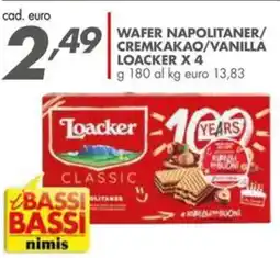 Italmark Wafer napolitaner/ cremkakao/vanilla LOACKER offerta
