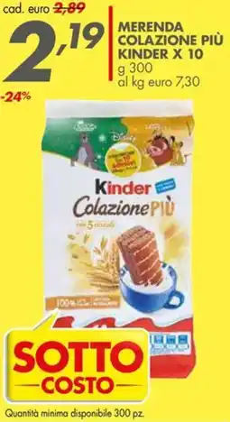 Italmark Merenda 19 colazione più KINDER offerta