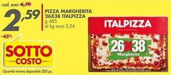 Italmark Pizza margherita 26x38 ITALPIZZA offerta