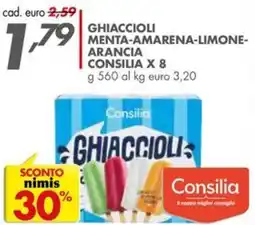 Italmark Ghiaccioli menta-amarena-limone- arancia CONSILIA offerta