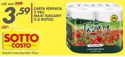 Italmark Carta igienica 2 veli maxi tuscany x 8 rotoli offerta