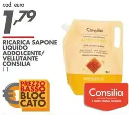 Italmark Ricarica sapone liquido addolcente/ vellutante CONSILIA offerta