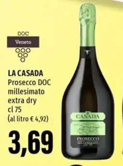 Emi Supermercati LA CASADA Prosecco DOC millesimato extra dry offerta