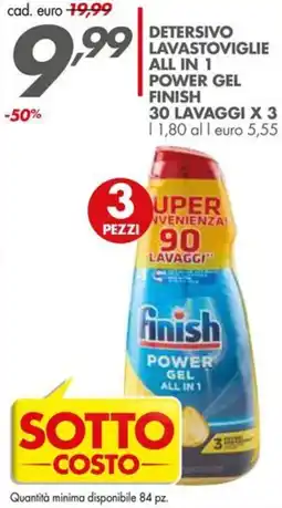 Italmark Detersivo lavastoviglie all in 1 power gel FINISH offerta