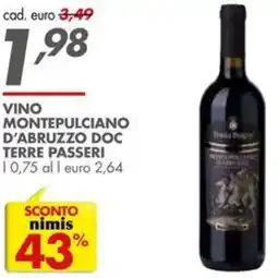 Italmark Vino montepulciano d'abruzzo doc TERRE PASSERI offerta