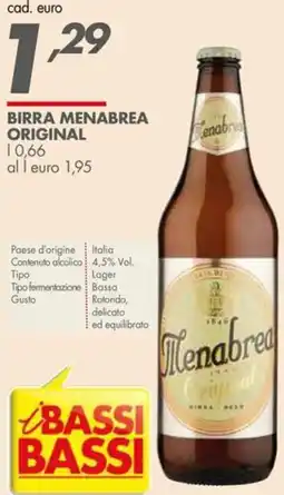 Italmark Birra menabrea original offerta