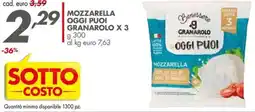 Italmark Mozzarella oggi puoi GRANAROLO offerta