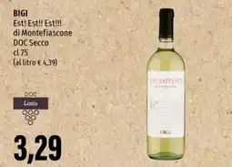 Emi Supermercati BIGI Est! Est!! Est!!! di Montefiascone DOC Secco offerta