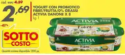 Italmark Yogurt con probiotico fibre/frutta/0% grassi activia DANONE offerta