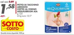 Italmark Petto di tacchino arrosto cotto al forno aequilibrium AIA offerta
