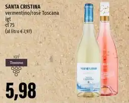 Emi Supermercati SANTA CRISTINA vermentino/rosè Toscana igt offerta