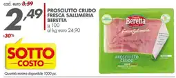 Italmark Prosciutto crudo salumeria BERETTA offerta