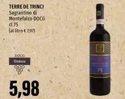 Emi Supermercati TERRE DE TRINCI Sagrantino di Montefalco DOCG offerta