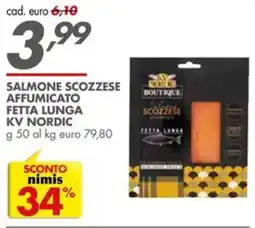 Italmark Salmone scozzese affumicato fetta lunga KV NORDIC offerta