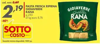 Italmark Pasta fresca ripiena gioiaverde RANA offerta