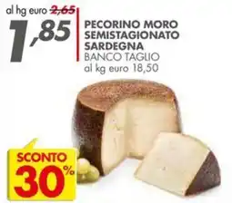 Italmark Pecorino moro semistagionato sardegna BANCO TAGLIO offerta