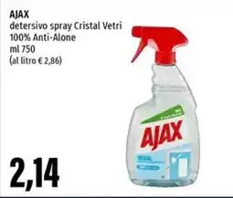 Emi Supermercati AJAX detersivo spray Cristal Vetri 100% Anti-Alone offerta