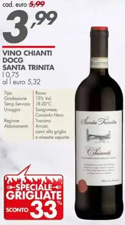 Italmark Vino chianti DOCG SANTA TRINITA offerta