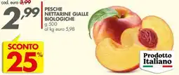 Italmark Pesche nettarine gialle biologiche offerta