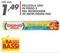 Italmark Pellicola 2in1 in frigo e nel microonde 20 metri DOMO PAK offerta