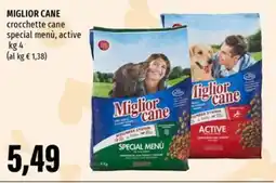 Emi Supermercati MIGLIOR CANE crocchette cane special menù, active offerta