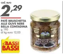 Italmark Paté bruschetta alle olive nere bella CONTADINA offerta