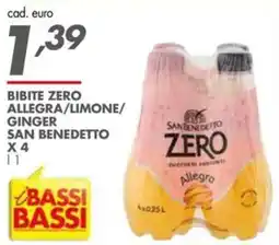 Italmark Bibite zero allegra/limone/ ginger SAN BENEDETTO offerta