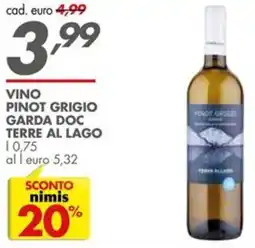 Italmark Vino pinot grigio garda doc TERRE AL LAGO offerta