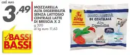 Italmark Mozzarella alta digeribilità senza lattosio centrale latte di brescia offerta