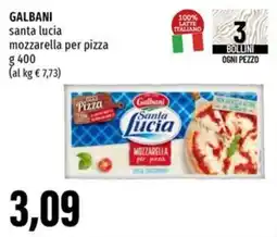 Emi Supermercati GALBANI santa lucia mozzarella per pizza offerta