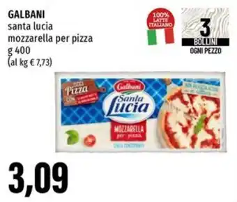 Emi Supermercati GALBANI santa lucia mozzarella per pizza offerta