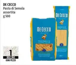 Emi Supermercati DE CECCO Pasta di Semola assortita offerta