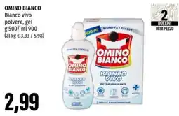 Emi Supermercati OMINO BIANCO Bianco vivo polvere, gel offerta