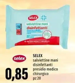 Emi Supermercati SELEX salviettine mani disinfettanti presidio medico chirurgico offerta